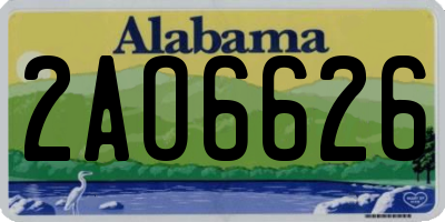 AL license plate 2AO6626