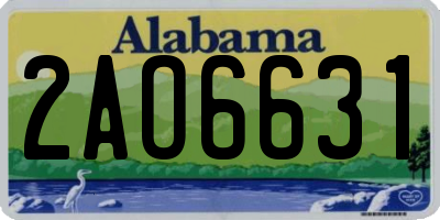 AL license plate 2AO6631