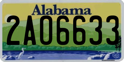AL license plate 2AO6633
