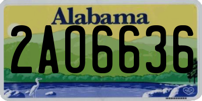 AL license plate 2AO6636