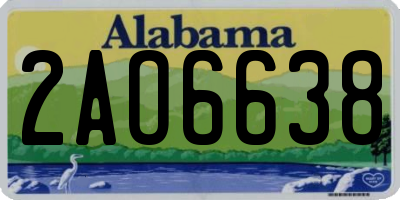 AL license plate 2AO6638