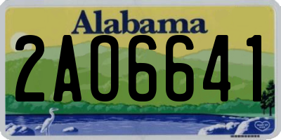 AL license plate 2AO6641