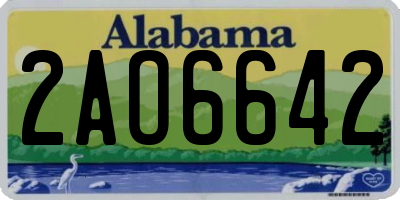 AL license plate 2AO6642
