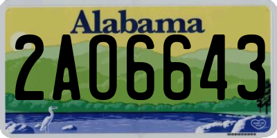 AL license plate 2AO6643