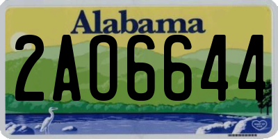 AL license plate 2AO6644