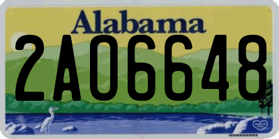 AL license plate 2AO6648