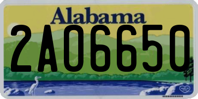 AL license plate 2AO6650