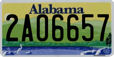 AL license plate 2AO6657