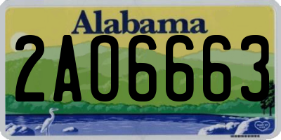 AL license plate 2AO6663