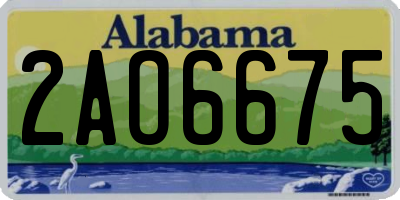 AL license plate 2AO6675