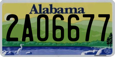 AL license plate 2AO6677