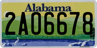 AL license plate 2AO6678