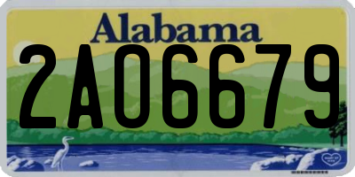 AL license plate 2AO6679