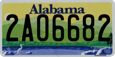 AL license plate 2AO6682