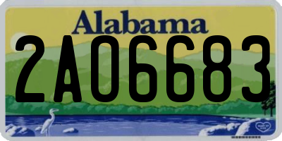 AL license plate 2AO6683
