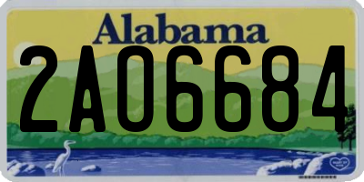 AL license plate 2AO6684