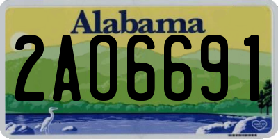 AL license plate 2AO6691