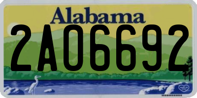 AL license plate 2AO6692