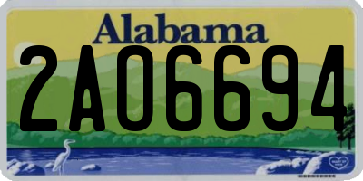AL license plate 2AO6694