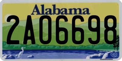 AL license plate 2AO6698