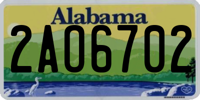 AL license plate 2AO6702