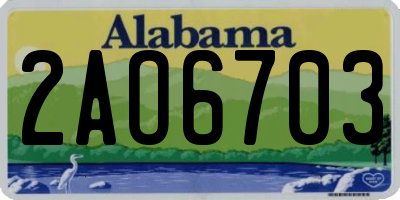 AL license plate 2AO6703