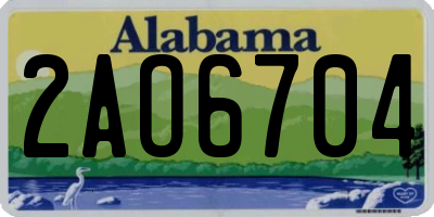 AL license plate 2AO6704
