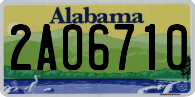 AL license plate 2AO6710