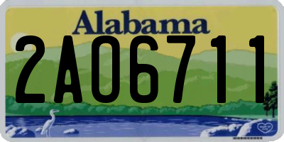 AL license plate 2AO6711