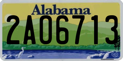 AL license plate 2AO6713