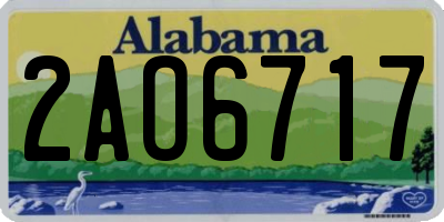 AL license plate 2AO6717