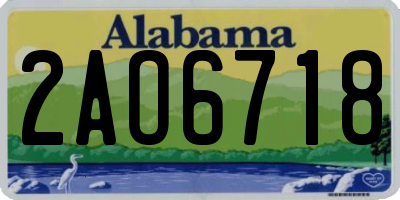 AL license plate 2AO6718