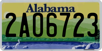 AL license plate 2AO6723