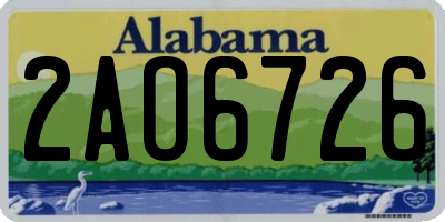 AL license plate 2AO6726