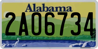 AL license plate 2AO6734