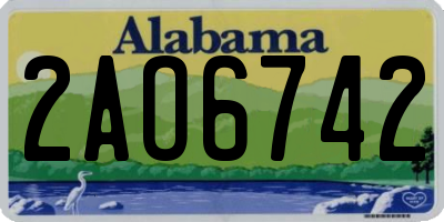 AL license plate 2AO6742