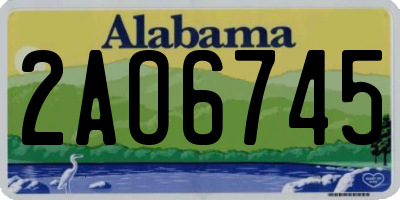 AL license plate 2AO6745