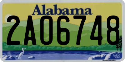 AL license plate 2AO6748