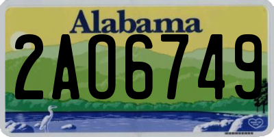 AL license plate 2AO6749