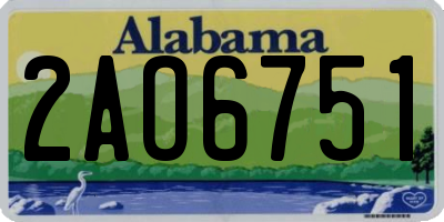 AL license plate 2AO6751
