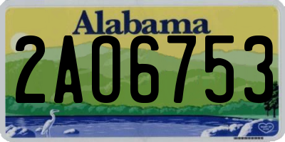 AL license plate 2AO6753