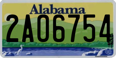 AL license plate 2AO6754