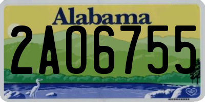 AL license plate 2AO6755