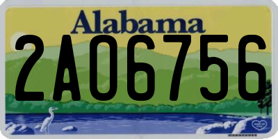 AL license plate 2AO6756
