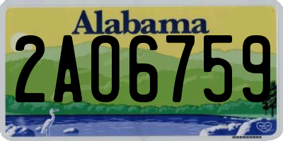 AL license plate 2AO6759