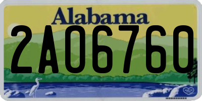 AL license plate 2AO6760