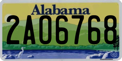 AL license plate 2AO6768