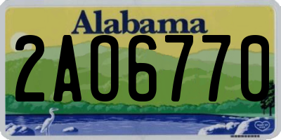 AL license plate 2AO6770