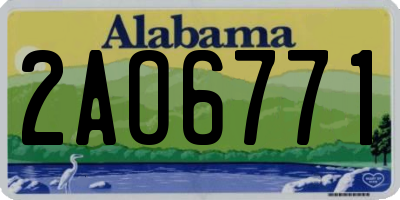 AL license plate 2AO6771