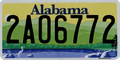AL license plate 2AO6772